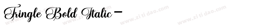 Tringle Bold Italic字体转换